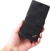 OKZone Google Pixel 6 mágneses flip tok, műbőr, kártyatartóval és kitámasztóval - fekete 6