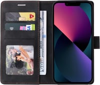 OKZone Google Pixel 6 mágneses flip tok, műbőr, kártyatartóval és kitámasztóval - fekete 3