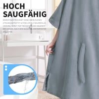 Poncho de baie din microfibră pentru adulți OLAOLA, poncho de surf cu glugă și buzunare, prosop cu uscare rapidă pentru schimbat, pentru plajă, model cu pisici 4