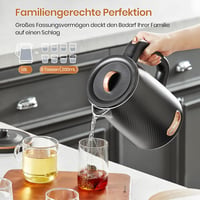 OLEGA Elektromos Vízforraló 1800W 1.8L Rozsdamentes Acél Gyors Felmelegítés Automatikus Kikapcsolás 4