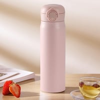Olerd 500ml rozsdamentes acél termosz - hideg-meleg tartó, szorítható, sport és iskolai vízpalack rózsaszín 9