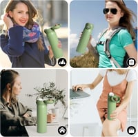 Olerd 500ml rozsdamentes acél termosz palack Fekete - hideg meleg italtartó 9