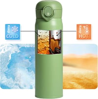 Olerd 500ml rozsdamentes acél termosz palack Fekete - hideg meleg italtartó 4
