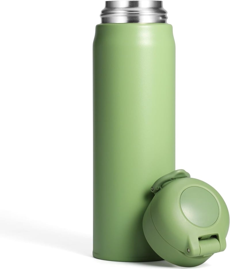 Olerd 500ml rozsdamentes acél termosz palack Fekete - hideg meleg italtartó