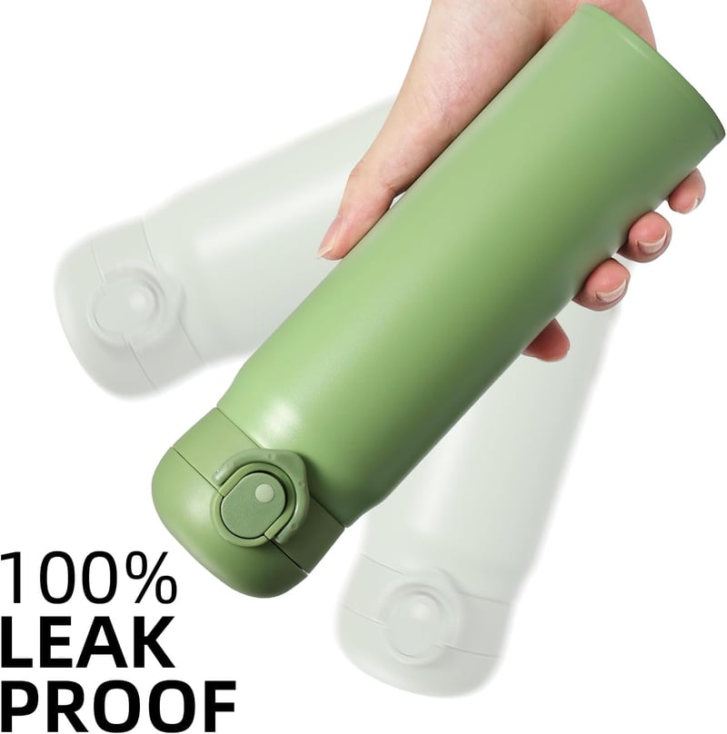 Olerd 500ml rozsdamentes acél termosz palack Fekete - hideg meleg italtartó