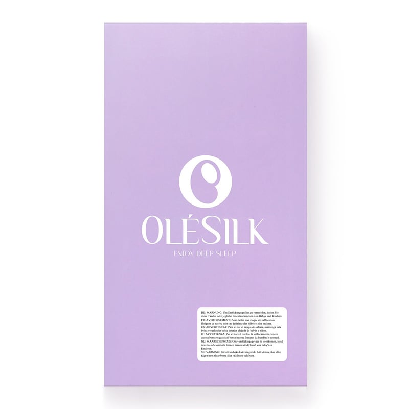 OLESILK Mască de dormit din mătase - Mărime mare, reglabilă, albastru închis, pentru bărbați și femei