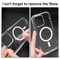 Olgary iPhone 16 Pro MagSafe kompatibilný magnetický kryt na krk s nastaviteľnou šnúrkou, čierny, nárazuvzdorný, priehľadný zadný kryt 7
