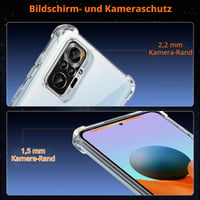 Olgary priehľadný TPU kryt pre Xiaomi Redmi Note 10 Pro (4G) 6,67" – tenký, nárazuvzdorný, silikónový zadný kryt odolný voči poškriabaniu 5