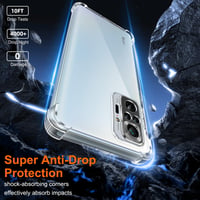 Olgary priehľadný TPU kryt pre Xiaomi Redmi Note 10 Pro (4G) 6,67" – tenký, nárazuvzdorný, silikónový zadný kryt odolný voči poškriabaniu 2