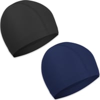 Set 2 căști de înot Olicky unisex, negru și albastru închis, căști de înot elastice pentru femei, bărbați și copii, pentru păr lung 1