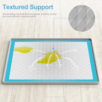 Silikónový držiak na podložky pre psov Oliggive 60x60 cm, protišmyková miska s vysokým okrajom a ochranou proti pretečeniu, prenosná toaleta pre šteňatá na ochranu podlahy v domácnosti, svetlosivá 8