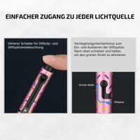OLIGHT O'Pen Glow EDC kemijska olovka sa svjetiljkom, 120 lumena sa zelenim svjetlom, punjiva LED svjetiljka za pisanje na otvorenom i pustolovine (Donut) 5