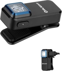 OLIGHT Oclip Mini LED zseblámpa piros fénnyel, 300 lumen USB-C töltős - Black 1
