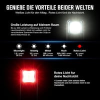 OLIGHT Oclip Mini LED zseblámpa piros fénnyel, 300 lumen USB-C töltős - Black 2