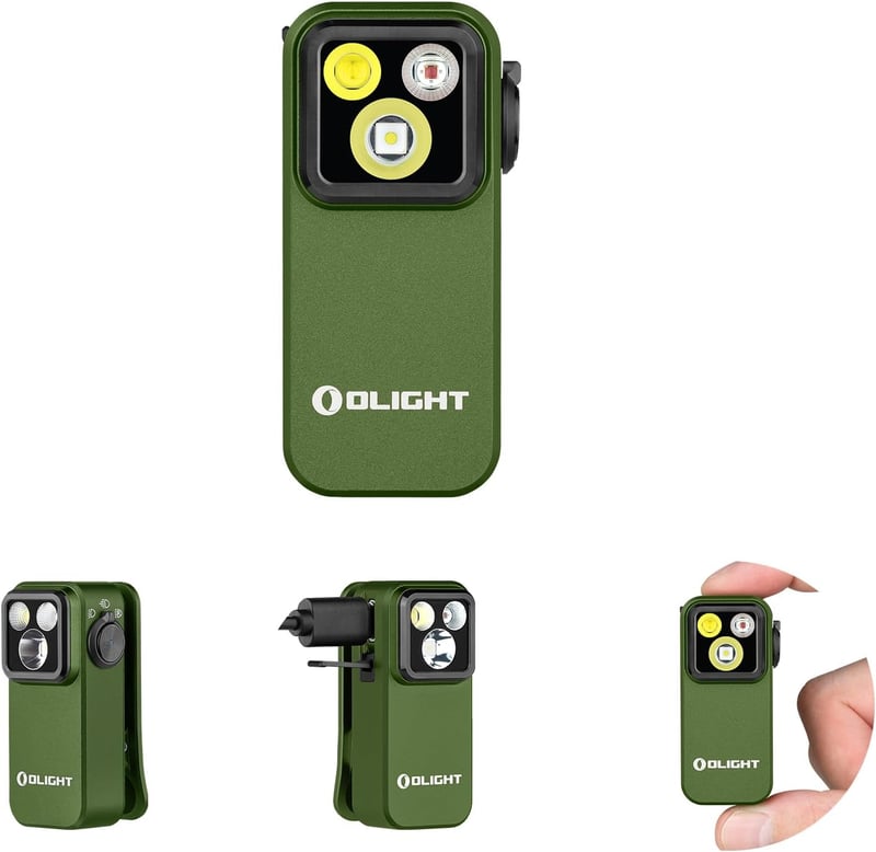 OLIGHT Oclip Pro Mini LED zseblámpa USB-C, 500 lm, vörös fény, IPX6