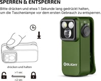 OLIGHT Oclip Pro Mini LED zseblámpa USB-C, 500 lm, vörös fény, IPX6 6