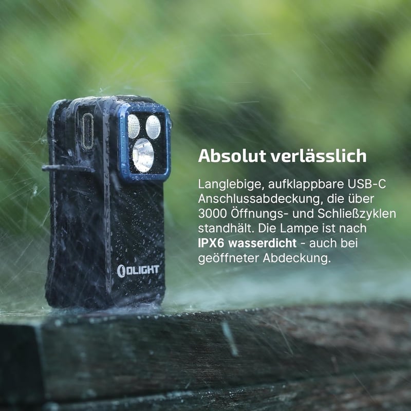 OLIGHT Oclip Pro Mini LED zseblámpa USB-C töltéssel, 500 lm fényerő