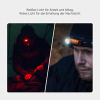 OLIGHT Perun 3 Mini fejlámpa 1250 lumen, vízálló, piros fény, 8 mód - Orange 3