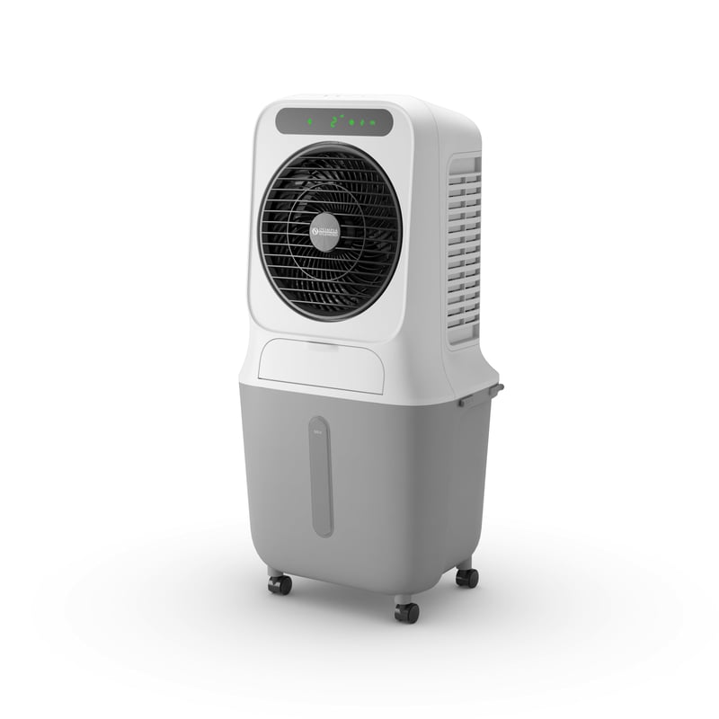 Olimpia Splendid Peler 25 WiFi evaporativni hladnjak zraka od 25 litara, s panelom za isparavanje za pročišćavanje zraka, snažnim hlađenjem, ventilacijom i zaslonom osjetljivim na dodir