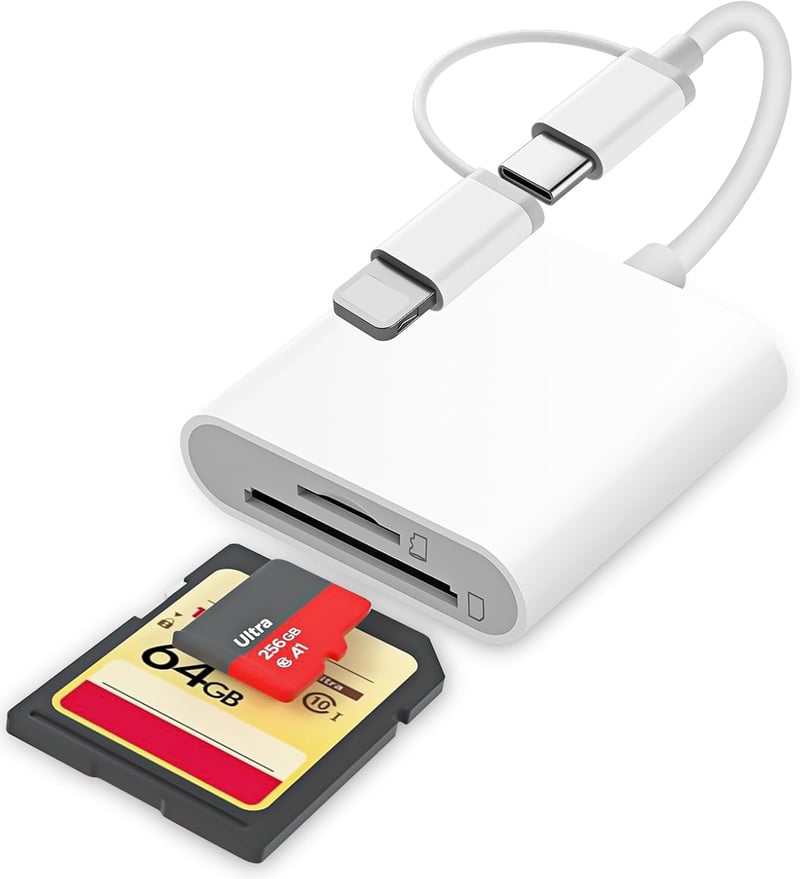 Oliveria Apple MFI Tanúsított Lightning SD Kártya Olvasó iPhone és iPad Készülékekhez - Kamera Adatátvitel Kompatibilis Adapter