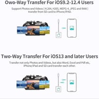 Oliveria Apple MFI Tanúsított Lightning SD Kártya Olvasó iPhone és iPad Készülékekhez - Kamera Adatátvitel Kompatibilis Adapter 5