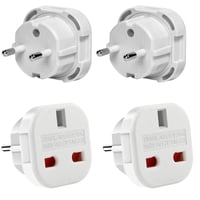 Oliveria putni adapter 2 kom., s britanskog (UK) na europski (EU) priključak, s 3-polnog britanskog utikača tipa G na tip C, za Francusku, Irsku, Nizozemsku, Poljsku 1