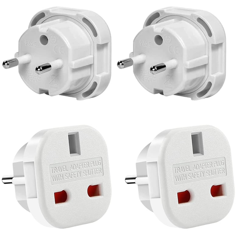 Oliveria putni adapter 2 kom., s britanskog (UK) na europski (EU) priključak, s 3-polnog britanskog utikača tipa G na tip C, za Francusku, Irsku, Nizozemsku, Poljsku