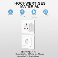 Oliveria putni adapter 2 kom., s britanskog (UK) na europski (EU) priključak, s 3-polnog britanskog utikača tipa G na tip C, za Francusku, Irsku, Nizozemsku, Poljsku 2
