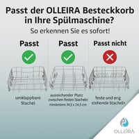 OLLEIRA SC842-UC univerzális mosogatógép evőeszköz kosár - szürke 3