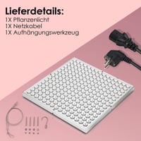 Lampă LED pentru plante Ollewiellan cu 225 LED-uri, iluminare cu spectru complet, 4050LM, 45W, pentru plante de interior, legume, flori, răsaduri și sere 3