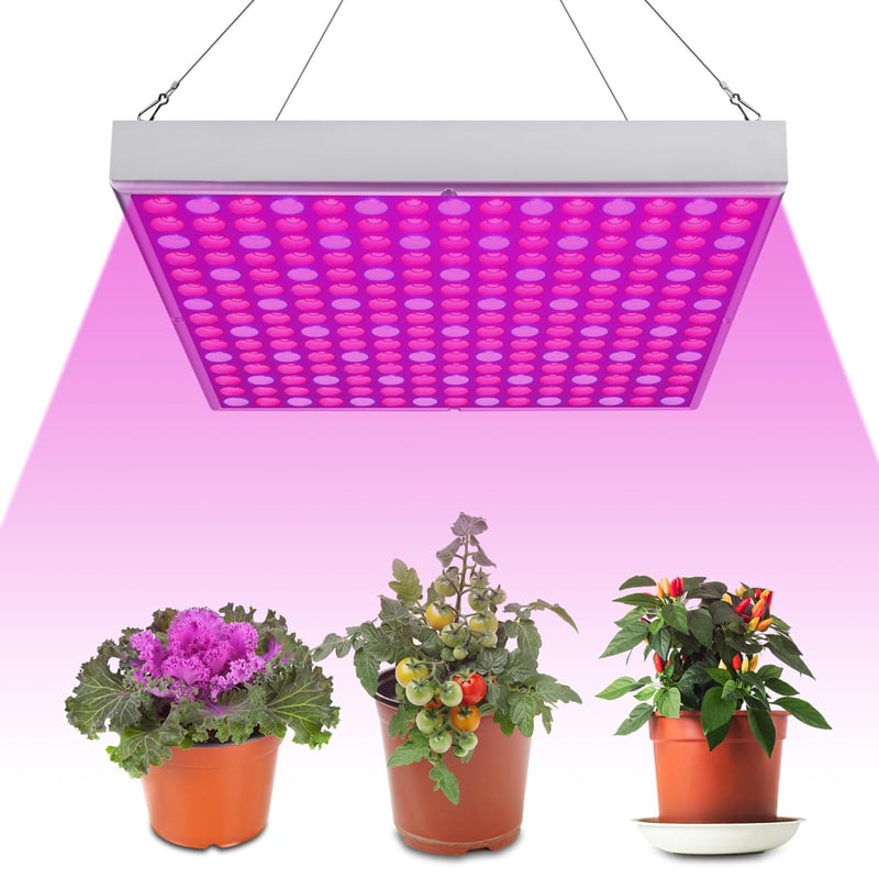 Lampă LED pentru plante Ollewiellan cu 225 LED-uri, iluminare cu spectru complet, 4050LM, 45W, pentru plante de interior, legume, flori, răsaduri și sere