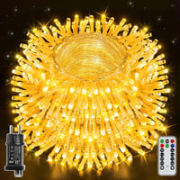 Ollny 100m 1000 LED kültéri tündérfény távirányítóval, 8 üzemmód, IP44 vízálló, meleg fehér 1