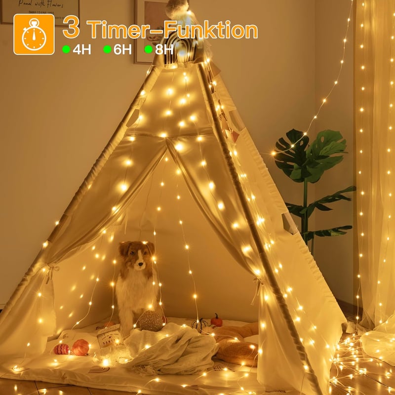 Ollny Camping Fairy Lights 10m Hordozható Töltödhető Kültéri Lámpa
