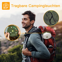 Ollny Camping Fairy Lights 10m Hordozható Töltödhető Kültéri Lámpa 8