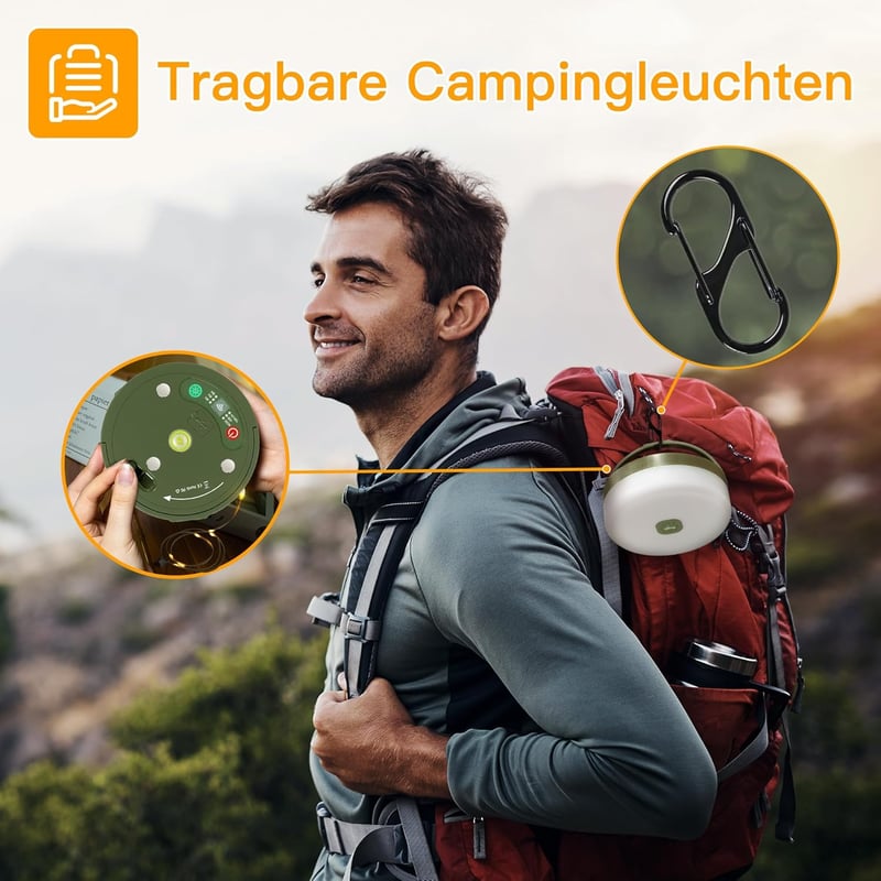 Ollny Camping Fairy Lights 10m Hordozható Töltödhető Kültéri Lámpa