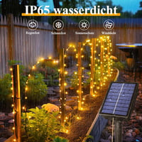 Ollny Napelemes Kültéri Tündérfények 200 LED 8 Módú IP65 Vízálló Rézhuzal 3