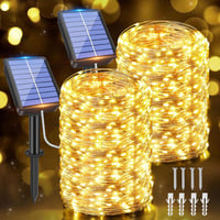 Ollny Napelemes Kültéri Tündérfények 200 LED 8 Módú IP65 Vízálló Rézhuzal 1