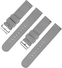 OLLREAR Unisex Nylon Óraszíj Ezüst Fém Csattal 20 mm 2