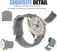 OLLREAR Unisex Nylon Óraszíj Ezüst Fém Csattal 20 mm 4