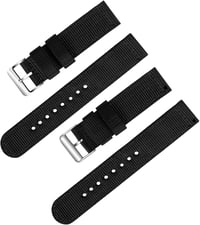 OLLREAR Uniszex Nylon Óraszíj Rozsdamentes Acél Ezüst Csattal 24 mm 2