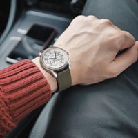 OLLREAR Uniszex Nylon Óraszíj Rozsdamentes Acél Ezüst Csattal 7