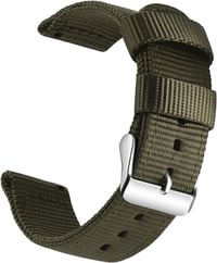OLLREAR Uniszex Nylon Óraszíj Rozsdamentes Acél Ezüst Csattal 1