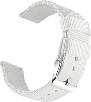 Unisex nylonový remienok na hodinky OLLREAR Canvas so striebornou sponou z nehrdzavejúcej ocele - 24 mm