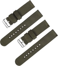 OLLREAR Uniszex Nylon Óraszíj Rozsdamentes Acél Ezüst Csattal 2