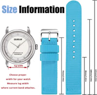 OLLREAR Uniszex Nylon Óraszíj Rozsdamentes Acél Ezüst Csattal 20 mm 3