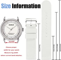 OLLREAR Uniszex Nylon Óraszíj Rozsdamentes Acél Ezüst Csattal 20 mm 3