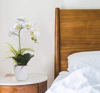 Olrla 41 cm fehér műorchidea kerámia vázával, Phalaenopsis dekoráció 6