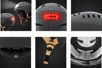 Cyklistická prilba Olsson & Brothers Urban Light s 360° LED svetlom – antracitová – veľkosť S/M 4
