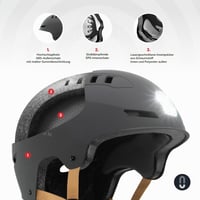 Cyklistická prilba Olsson & Brothers Urban Light s 360° LED svetlom – antracitová – veľkosť S/M 3