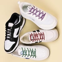 Olukssck 2 pár piros csillámos kerek cipőfűző sportcipőhöz, edzőcipőhöz és bakancshoz 6